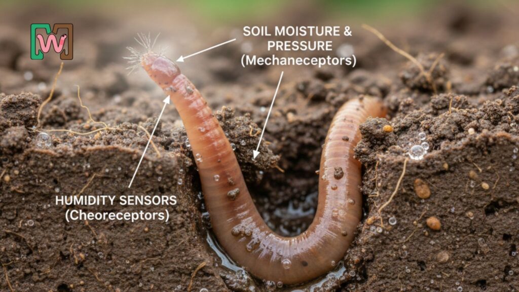 How Worms Sense Moisture and Air